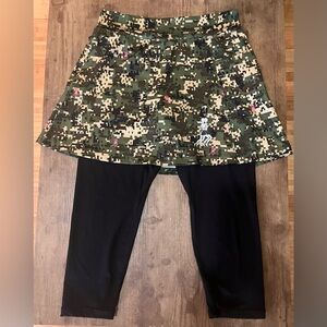 runningskirts sporty skirt, girly-girl style Camo Pattern with Leggings Size 1